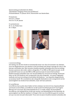 Samenvatting proefschrift A.E. Bohte “Quantitative imaging of liver