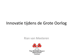 Innovatie tijdens de Grote Oorlog