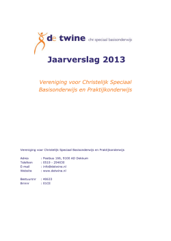 Jaarverslag ledenvergadering