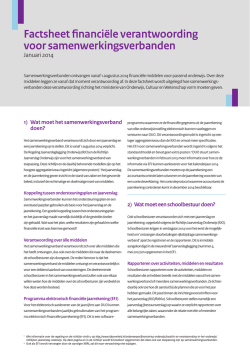 Factsheet financiële verantwoording voor samenwerkingsverbanden