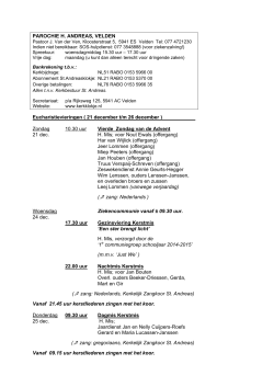 PAROCHIE H. ANDREAS, VELDEN Eucharistievieringen ( 21