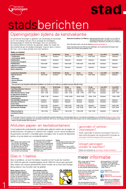 Stadsberichten 23 december 2014