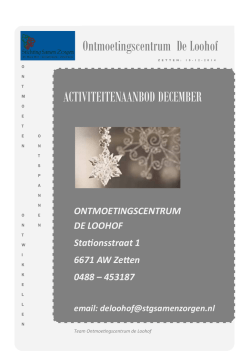 Maandprogramma december - KernGezond Overbetuwe