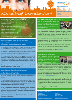 Nieuwsbrief 2014-12 DEC - Huiswerk Instituut Van Berkum