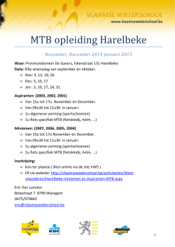 WVL - MTB opleiding - Harelbeke - Nov, dec, Jan