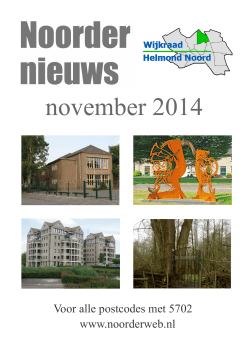 wijkblad november 2014 - Wijkraad Helmond Noord