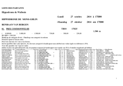 Hippodrome de Wallonie -Lundi 27 octobre 2014 à