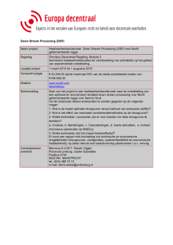 Down Stream Processing (DSP) Naam project