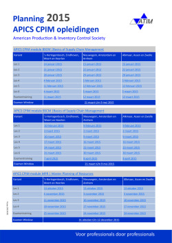 Download APICS CPIM opleidingsplanning