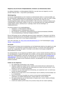 Stagiair(e) bij de Directie Veiligheidsbeleid, ministerie van