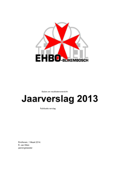 Jaarverslag 2013 - EHBO
