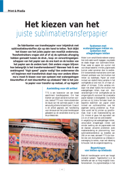 Het kiezen van het juiste sublimatietransferpapier