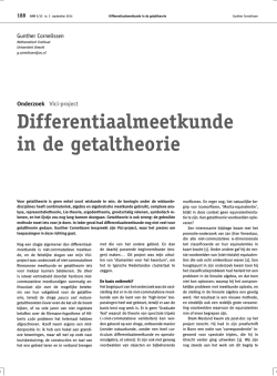 Differentiaalmeetkunde in de getaltheorie