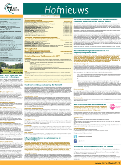 Hofnieuws 1 oktober 2014 - Gemeente Hof van Twente