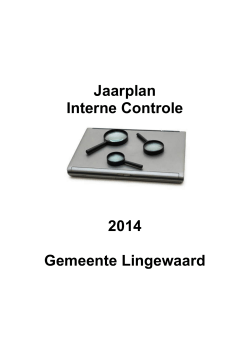 JaarPlan Interne controle 2014