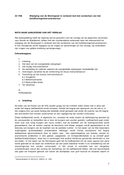 Nota nav het verslag wijziging van de Woningwet