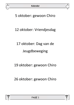 oktober 2014 - Chiro Vlierbeek