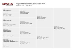 Lagos International Squash Classic 2014