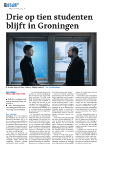 Drie op tien studenten blijft in Groningen