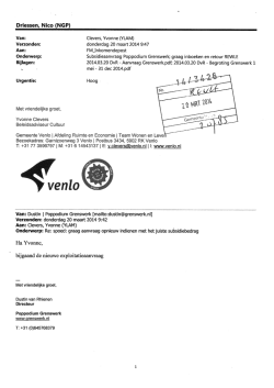 bijlage 2 Aanvraag subsidie 2014 Grenswerk