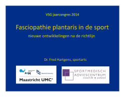 Fasciopathie plantaris in de sport