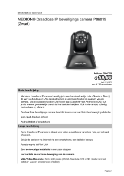 MEDION® Draadloze IP beveiligings camera P86019 (Zwart)