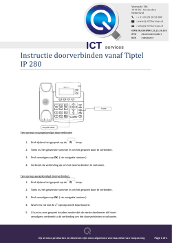 Instructie doorverbinden vanaf Tiptel IP 280 - Q