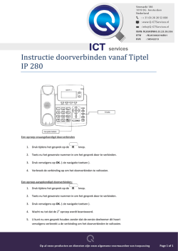 Instructie doorverbinden vanaf Tiptel IP 280 - Q