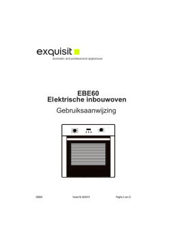 EBE60 Gebruiksaanwijzing Elektrische inbouwoven
