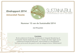 Eindrapport SustainaBul Universiteit Twente
