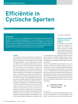 Efficiëntie in Cyclische Sporten