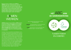Het ABC van de samenwerking tussen FEBEM en COBEREC