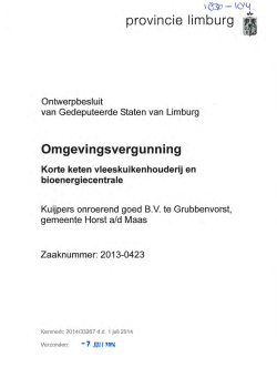 provincie limburg ~ - Commissie voor de milieueffectrapportage