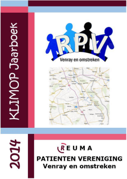 klimop 2014 website - Reuma Patiëntenvereniging Venray en