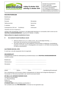 inschrijfformulier - Vechtdal Duurzaamheidsfair