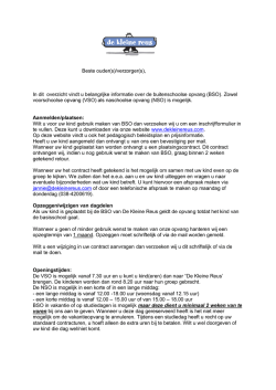 Informatie aan ouders BSO