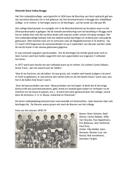 Historiek Slovo Volley Brugge Het Sint