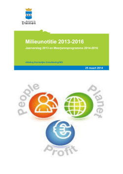 Milieunotitie 2013-2016
