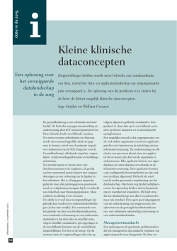 Kleine klinische dataconcepten (Informatie, november