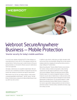 Webroot SecureAnywhere® Business — Mobile Protection