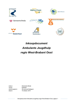 Inkoopdocument Ambulante Jeugdhulp regio