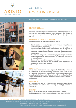 VACATURE ARISTO EINDHOVEN