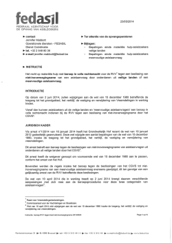 Instructie Fedasil van 23 mei 2014 opvang beroep RvV niet