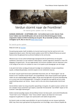 Verdun stormt naar de Frontlinie!