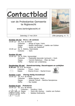 contactblad 17 mei 2014