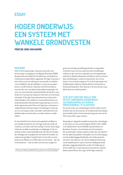 hoger onderwijs: een systeem met wankele grondvesten