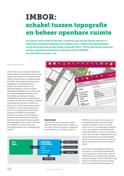 IMBOR: schakel tussen topografie en beheer openbare ruimte