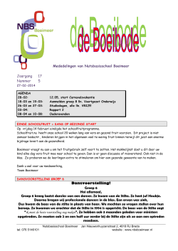 Boeibode 5 2013-2014 - Nutsbasisschool Boeimeer