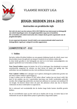 JEUGD: SEIZOEN 2014-‐2015