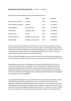 Jaarverslag v.v.Warga 2013